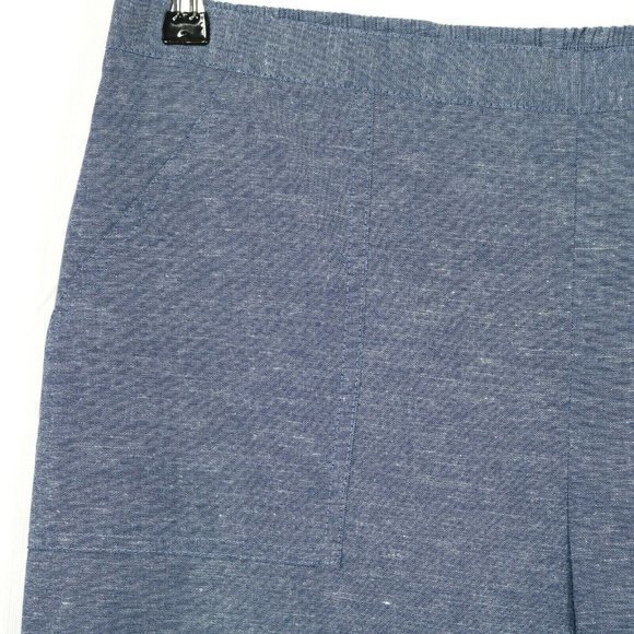 Alfred‎ Dunner St Augustine Capri Pants Blue Chambray Linen Pull On 16 - Picture 8 of 11